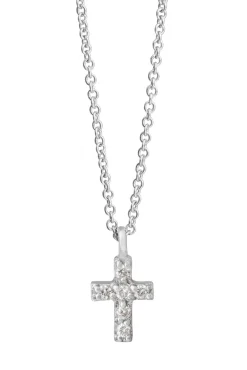 Colgante Durán Mini Cruz con Diamantes