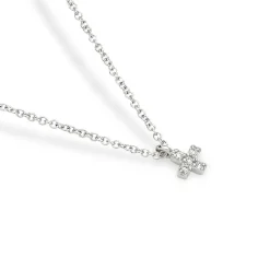 Colgante Durán Mini Cruz con Diamantes