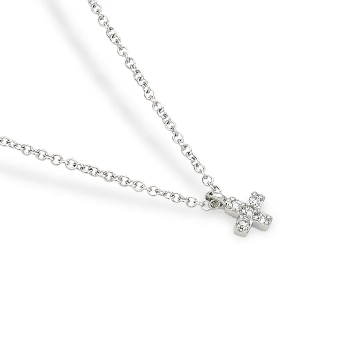 Colgante Durán Mini Cruz con Diamantes