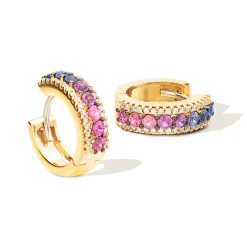 Pendientes Criolla Durán con Zafiros Multicolor