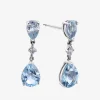 Pendientes Durán con brillante y topacios