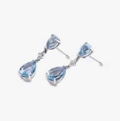 Pendientes Durán con brillante y topacios