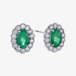 Pendientes Durán con esmeralda