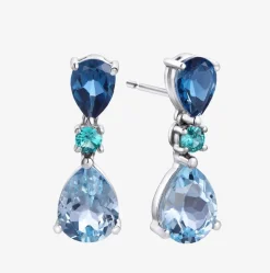 Pendientes Durán con zircon y topacios