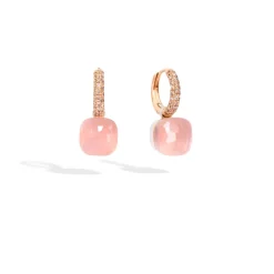 Pendientes Pomellato Nudo Classic Con Cuarzo Rosa