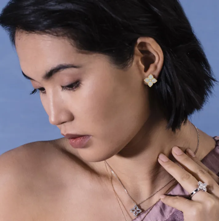 Pendientes Roberto Coin Princess Flower