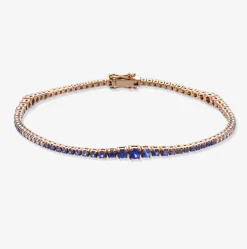 Pulsera Riviere Durán con diamantesy zafiro azul
