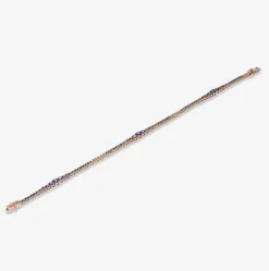 Pulsera Riviere Durán con diamantesy zafiro azul